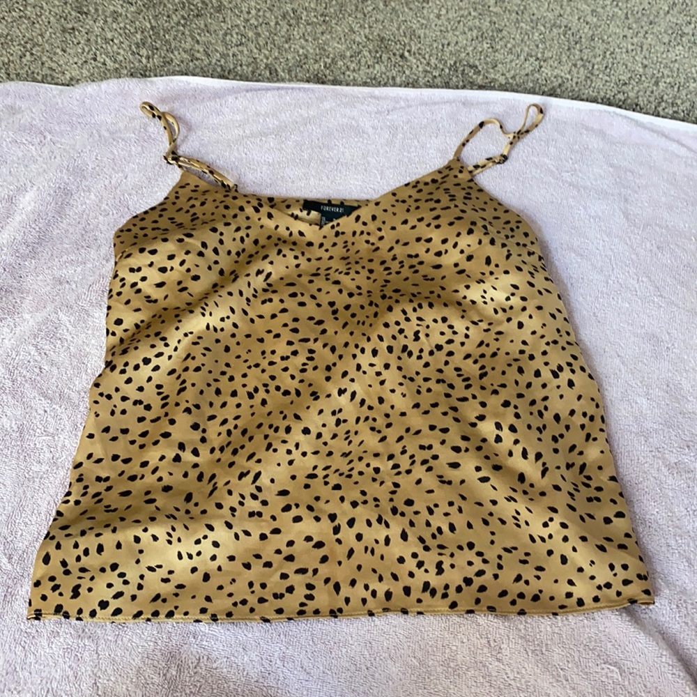 Leopard print tank top